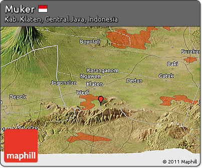 Satellite Panoramic Map of Muker