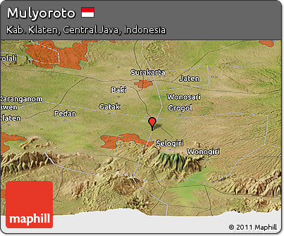 Satellite Panoramic Map of Mulyoroto