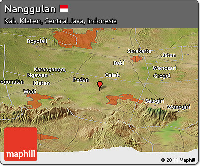 Satellite Panoramic Map of Nanggulan
