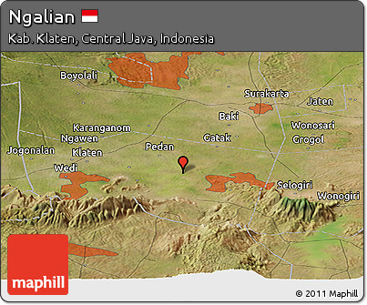 Satellite Panoramic Map of Ngalian