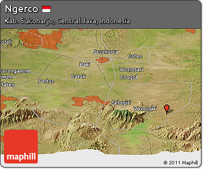 Satellite Panoramic Map of Ngerco