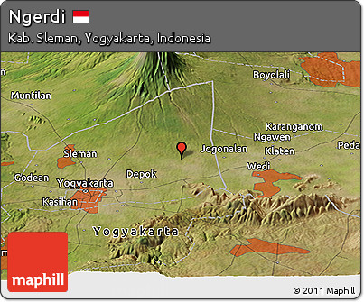 Satellite Panoramic Map of Ngerdi