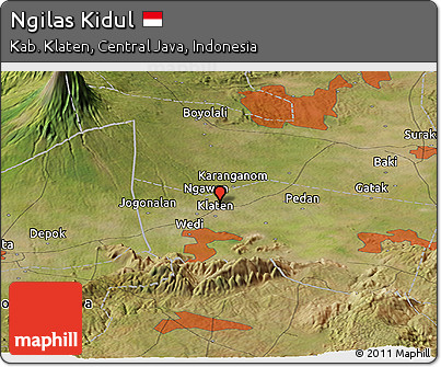 Satellite Panoramic Map of Ngilas Kidul