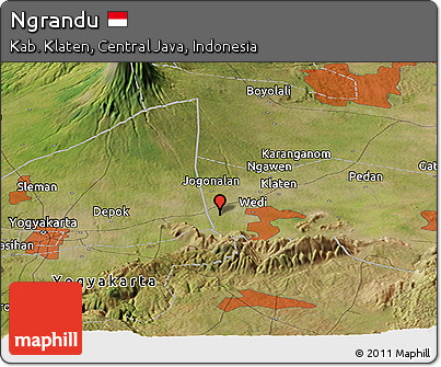 Satellite Panoramic Map of Ngrandu
