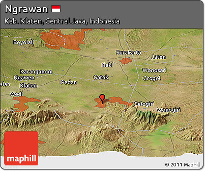 Satellite Panoramic Map of Ngrawan
