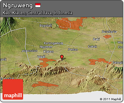 Satellite Panoramic Map of Ngruweng