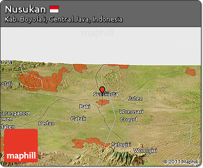Satellite Panoramic Map of Nusukan