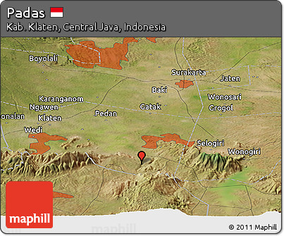 Satellite Panoramic Map of Padas