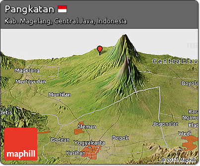 Satellite Panoramic Map of Pangkatan