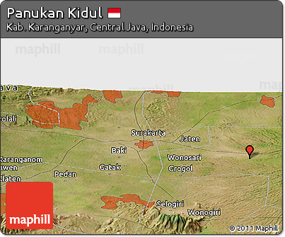 Satellite Panoramic Map of Panukan Kidul