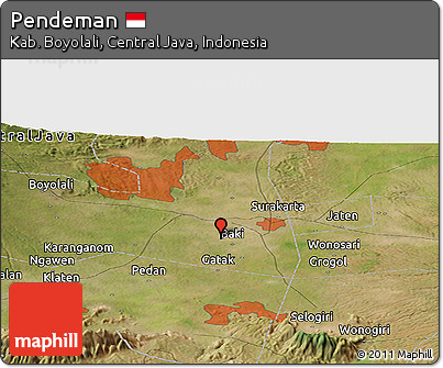 Satellite Panoramic Map of Pendeman