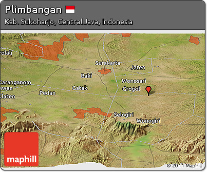 Satellite Panoramic Map of Plimbangan