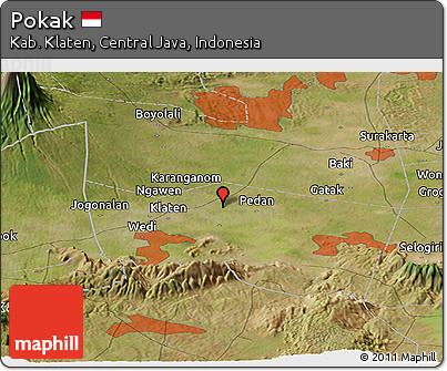 Satellite Panoramic Map of Pokak