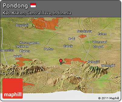 Satellite Panoramic Map of Pondong