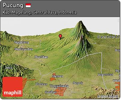 Satellite Panoramic Map of Pucung