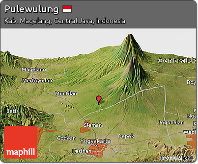 Satellite Panoramic Map of Pulewulung