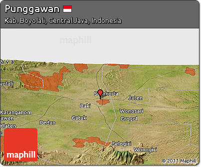 Satellite Panoramic Map of Punggawan
