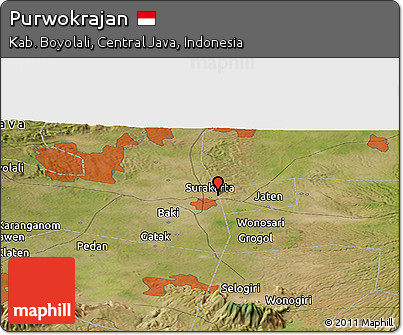 Satellite Panoramic Map of Purwokrajan