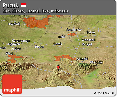 Satellite Panoramic Map of Putuk