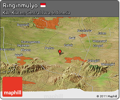 Satellite Panoramic Map of Ringinmulyo