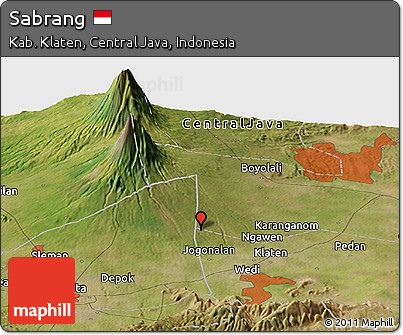 Satellite Panoramic Map of Sabrang