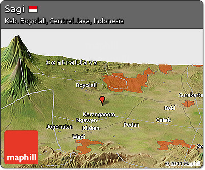 Satellite Panoramic Map of Sagi