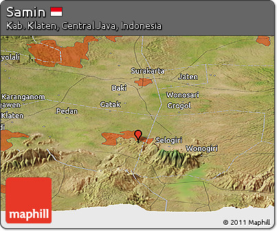 Satellite Panoramic Map of Samin