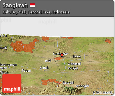 Satellite Panoramic Map of Sangkrah