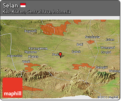 Satellite Panoramic Map of Selan