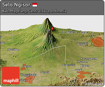 Satellite Panoramic Map of Selo Ngisor