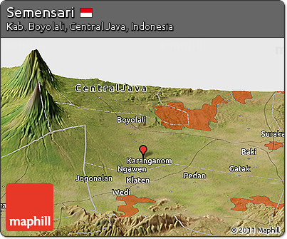 Satellite Panoramic Map of Semensari
