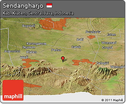 Satellite Panoramic Map of Sendangharjo