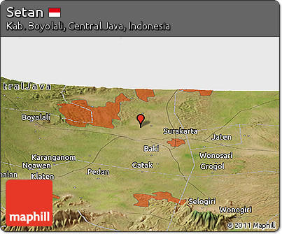 Satellite Panoramic Map of Setan