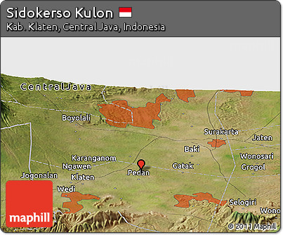 Satellite Panoramic Map of Sidokerso Kulon