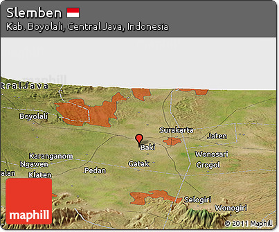 Satellite Panoramic Map of Slemben