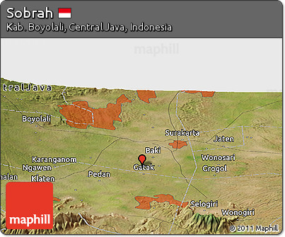 Satellite Panoramic Map of Sobrah