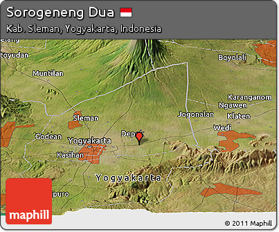 Satellite Panoramic Map of Sorogeneng Dua