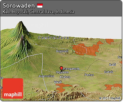 Satellite Panoramic Map of Sorowaden
