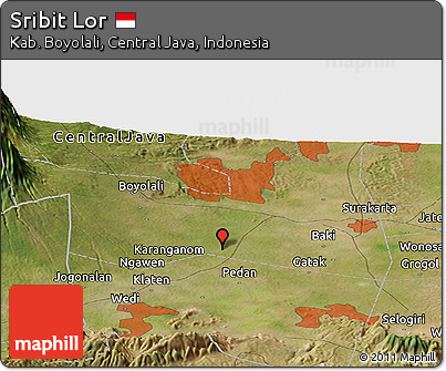 Satellite Panoramic Map of Sribit Lor