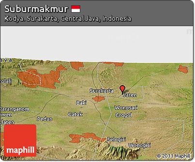 Satellite Panoramic Map of Suburmakmur