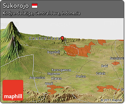 Satellite Panoramic Map of Sukorojo