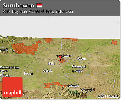 Satellite Panoramic Map of Surubawan