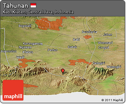 Satellite Panoramic Map of Tahunan