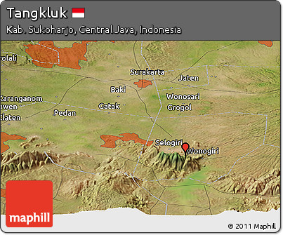 Satellite Panoramic Map of Tangkluk
