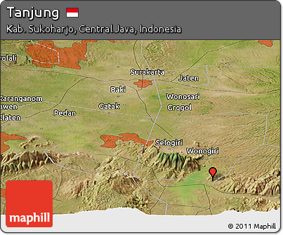 Satellite Panoramic Map of Tanjung