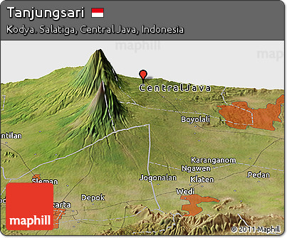 Satellite Panoramic Map of Tanjungsari