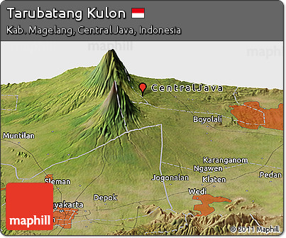 Satellite Panoramic Map of Tarubatang Kulon