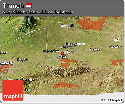 Satellite Panoramic Map of Trunuh