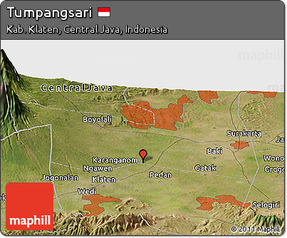 Satellite Panoramic Map of Tumpangsari