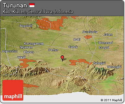 Satellite Panoramic Map of Turunan